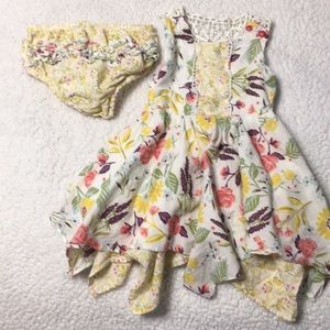 Flowered dress with diaper cover